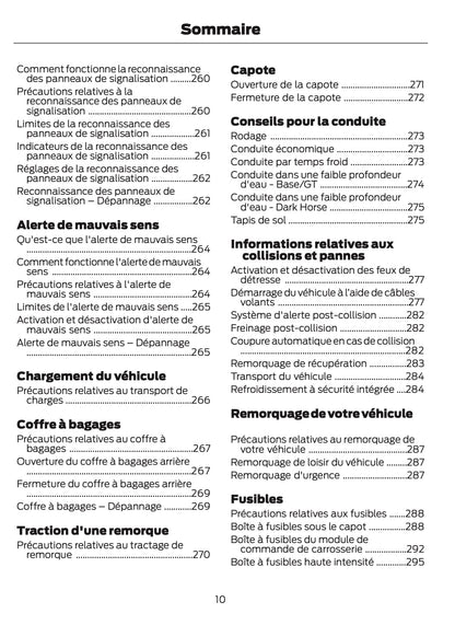 2024-2025 Ford Mustang Owner's Manual | French