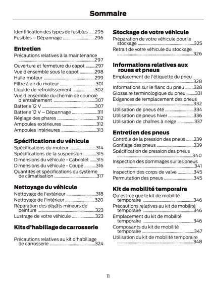 2024-2025 Ford Mustang Owner's Manual | French