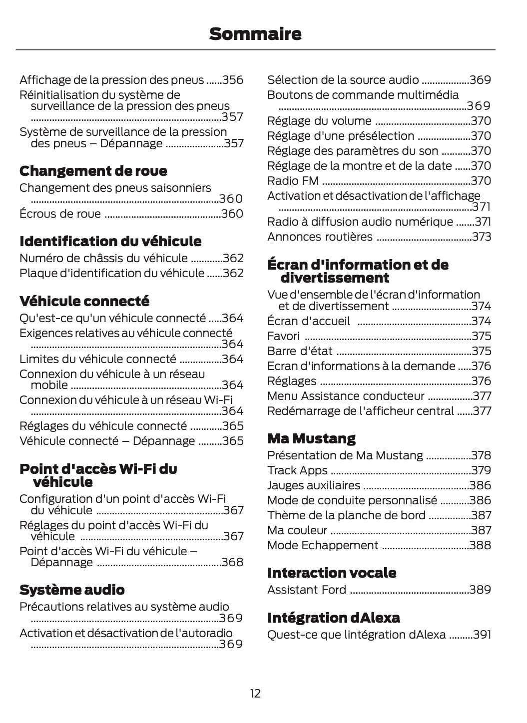 2025-2026 Ford Mustang Manuel du propriétaire | Français