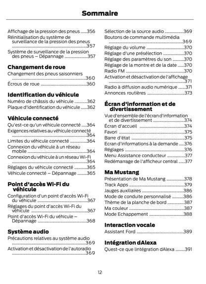 2025-2026 Ford Mustang Manuel du propriétaire | Français