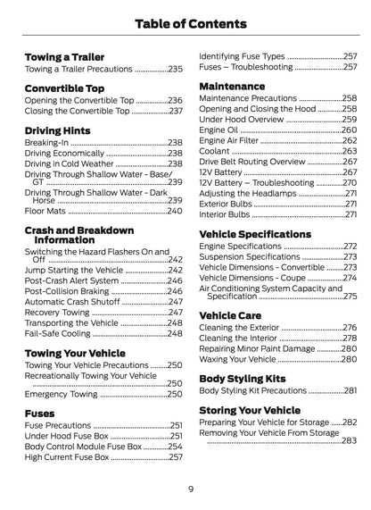 2024-2025 Ford Mustang Owner's Manual | English