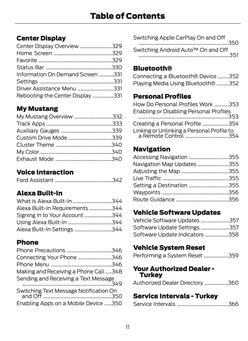 2024-2025 Ford Mustang Owner's Manual | English