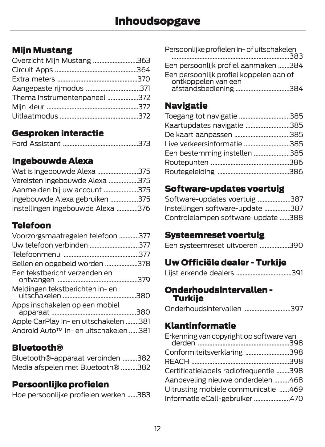 2024-2025 Ford Mustang Owner's Manual | Dutch