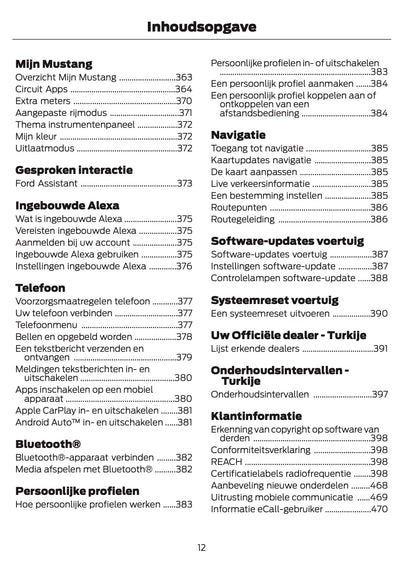2024-2025 Ford Mustang Owner's Manual | Dutch