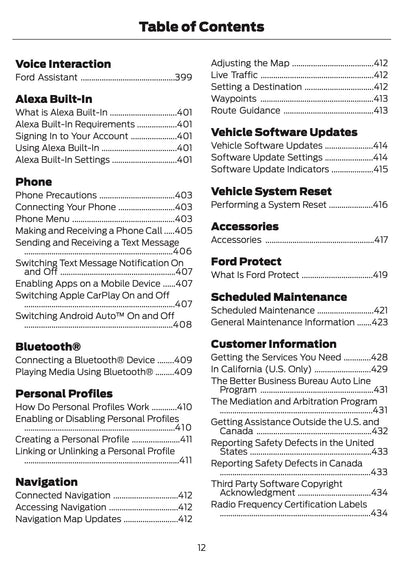 2025-2026 Ford Mustang Owner's Manual | English US
