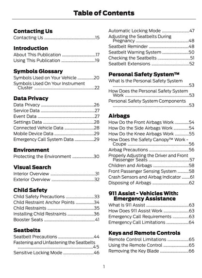 2025-2026 Ford Mustang Owner's Manual | English US