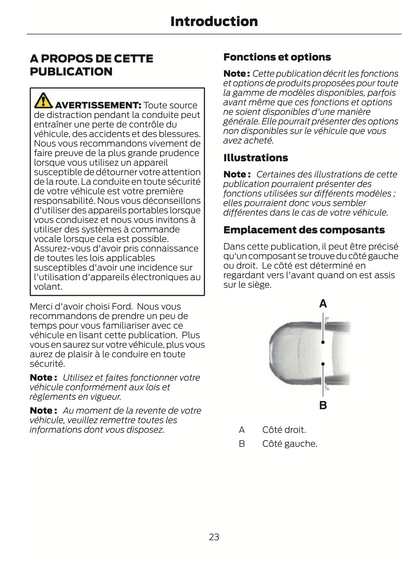 2023-2024 Ford Puma Bedienungsanleitung | Französisch