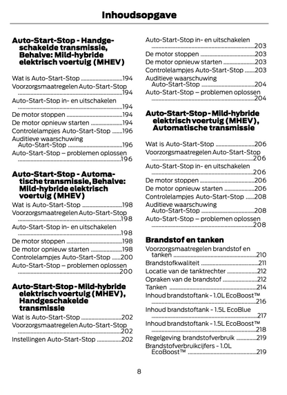 2023-2024 Ford Puma Bedienungsanleitung | Niederländisch