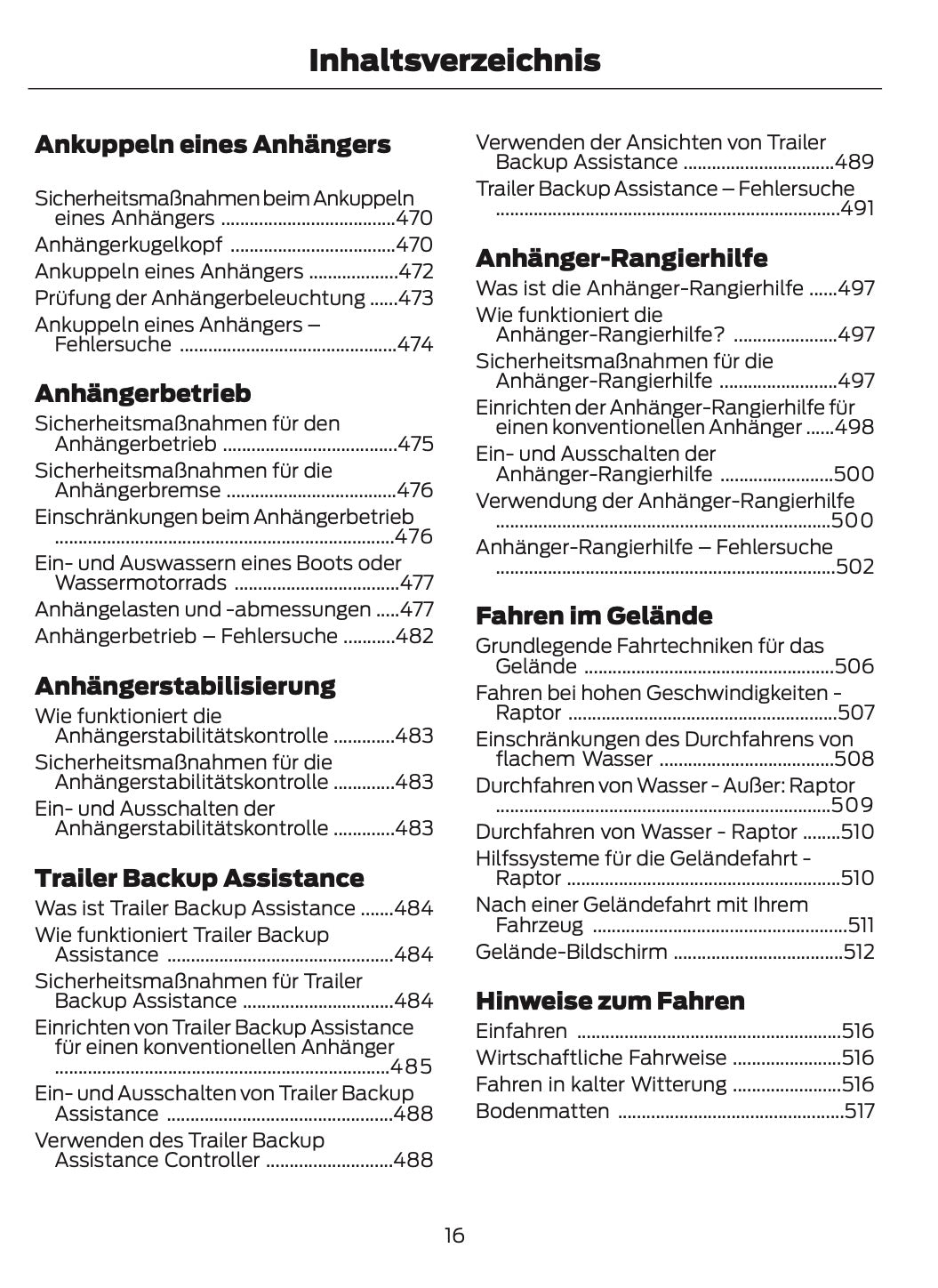 2024-2025 Ford Ranger Owner's Manual | German