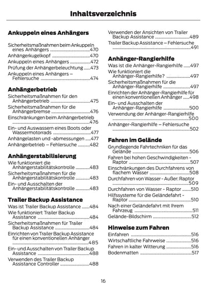 2024-2025 Ford Ranger Owner's Manual | German