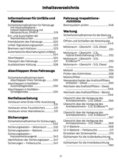 2024-2025 Ford Ranger Owner's Manual | German