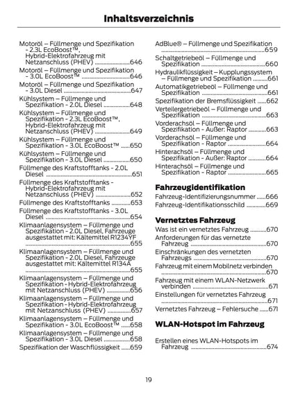 2024-2025 Ford Ranger Owner's Manual | German