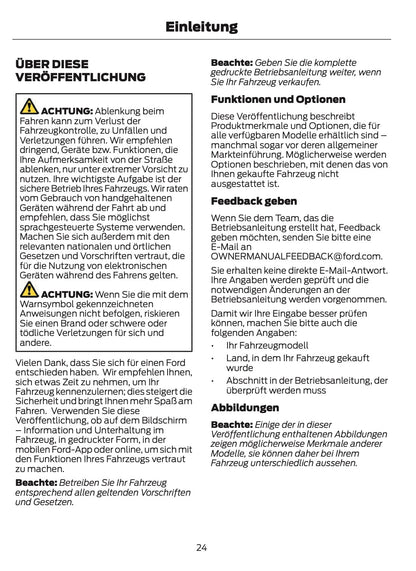 2024-2025 Ford Ranger Owner's Manual | German