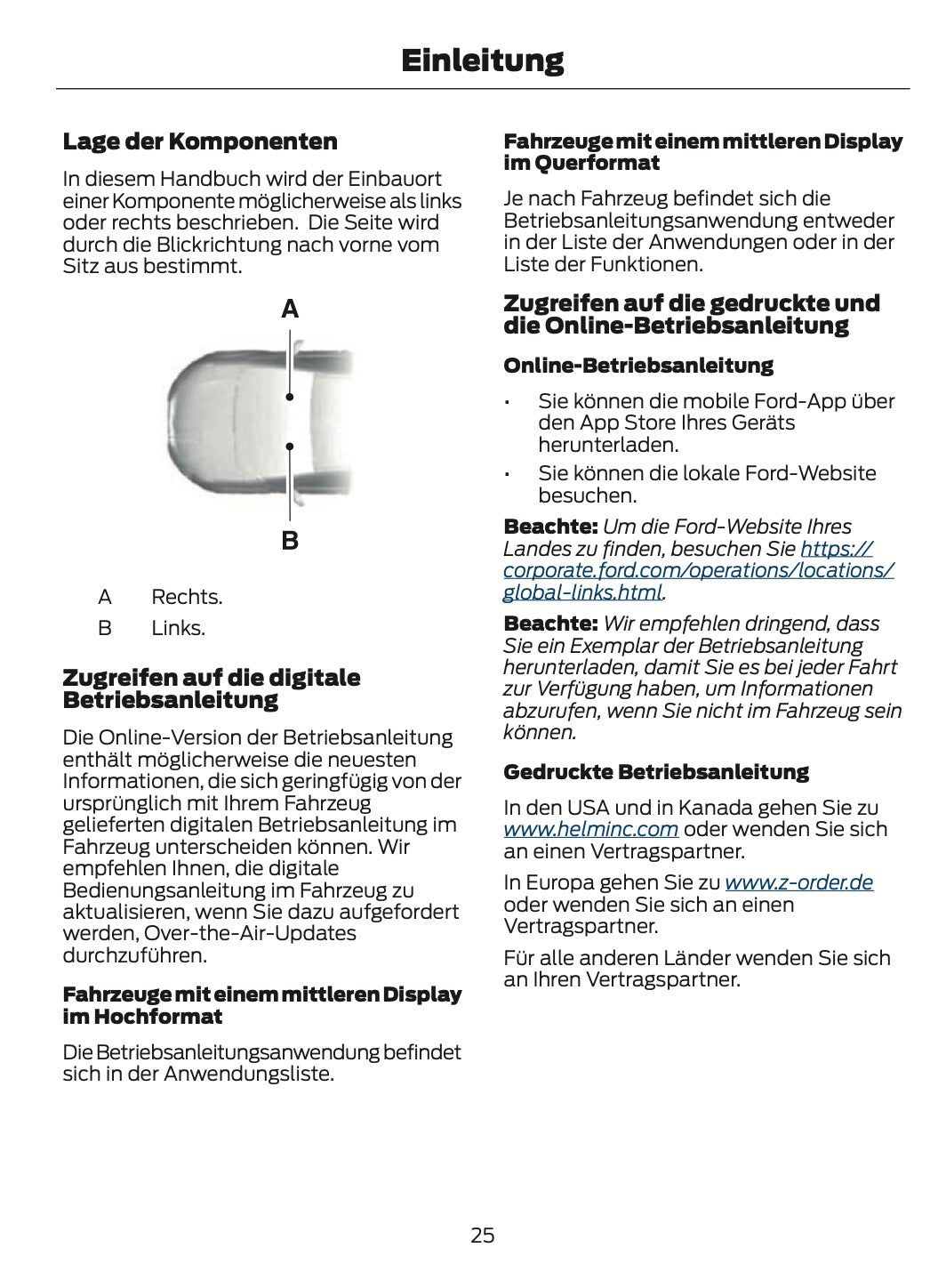 2024-2025 Ford Ranger Owner's Manual | German