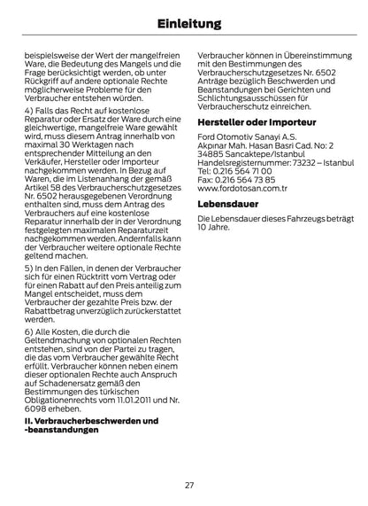 2024-2025 Ford Ranger Owner's Manual | German