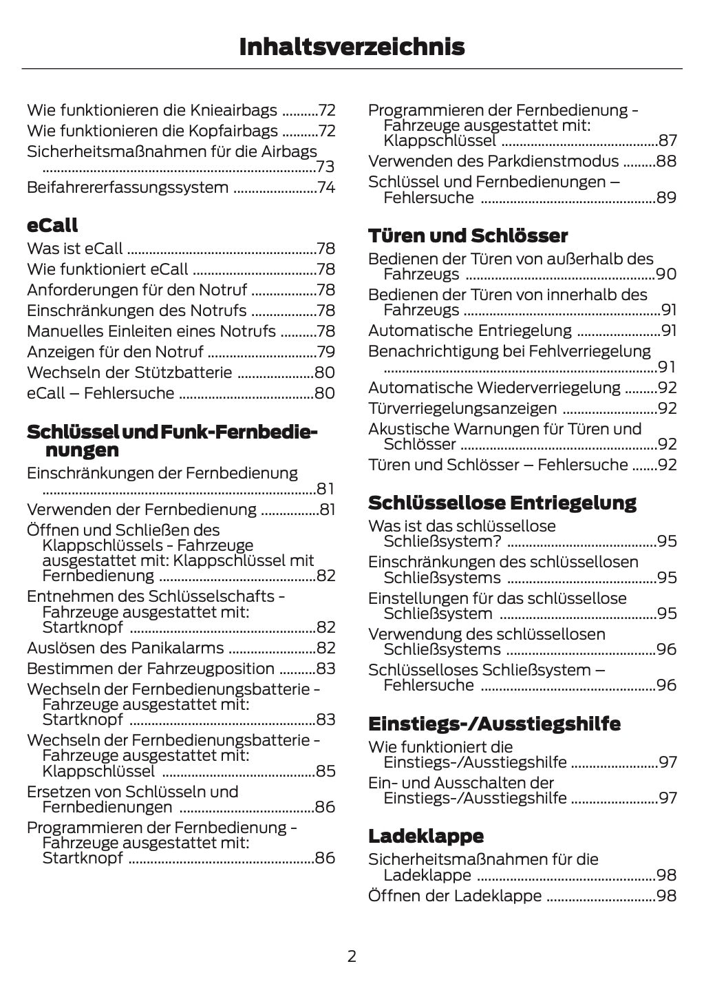 2024-2025 Ford Ranger Owner's Manual | German