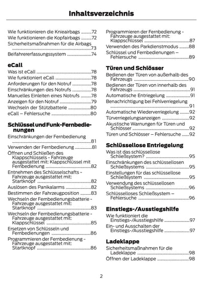 2024-2025 Ford Ranger Owner's Manual | German