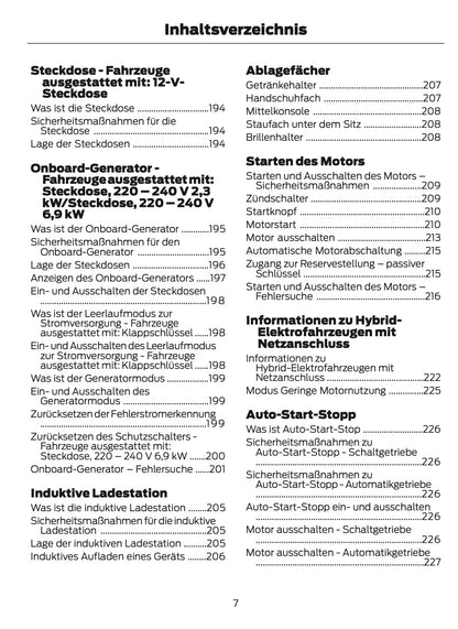 2024-2025 Ford Ranger Owner's Manual | German