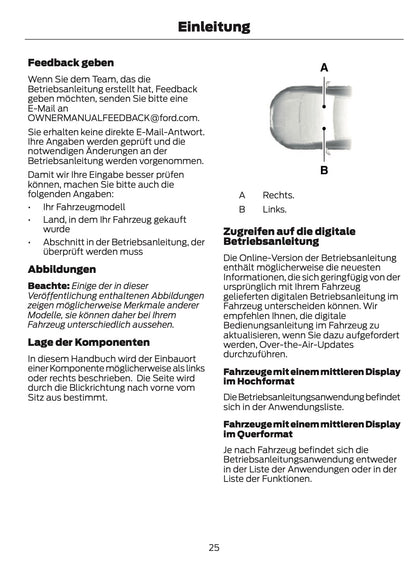 2025-2026 Ford Ranger Bedienungsanleitung | Deutsch