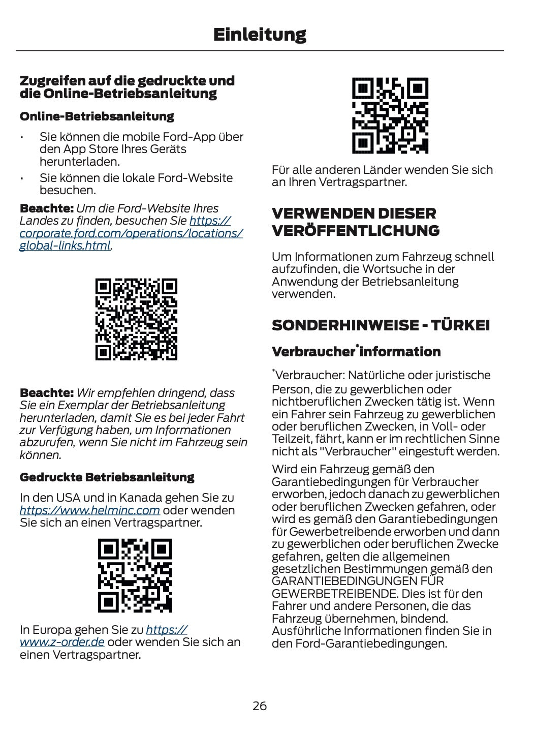 2025-2026 Ford Ranger Bedienungsanleitung | Deutsch