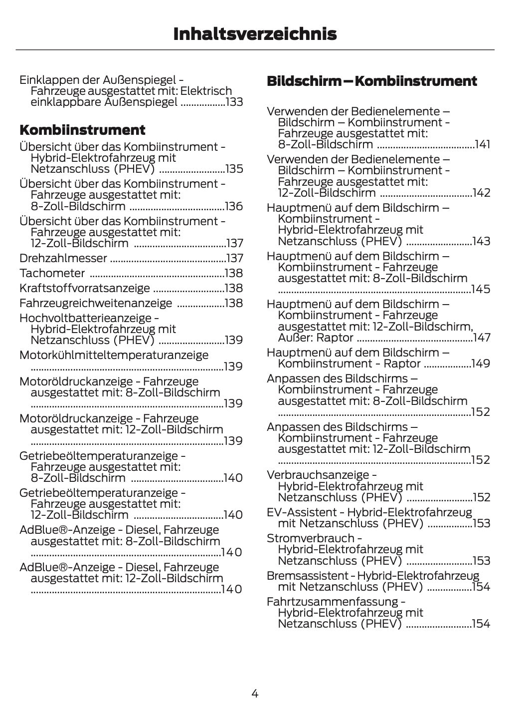 2025-2026 Ford Ranger Bedienungsanleitung | Deutsch