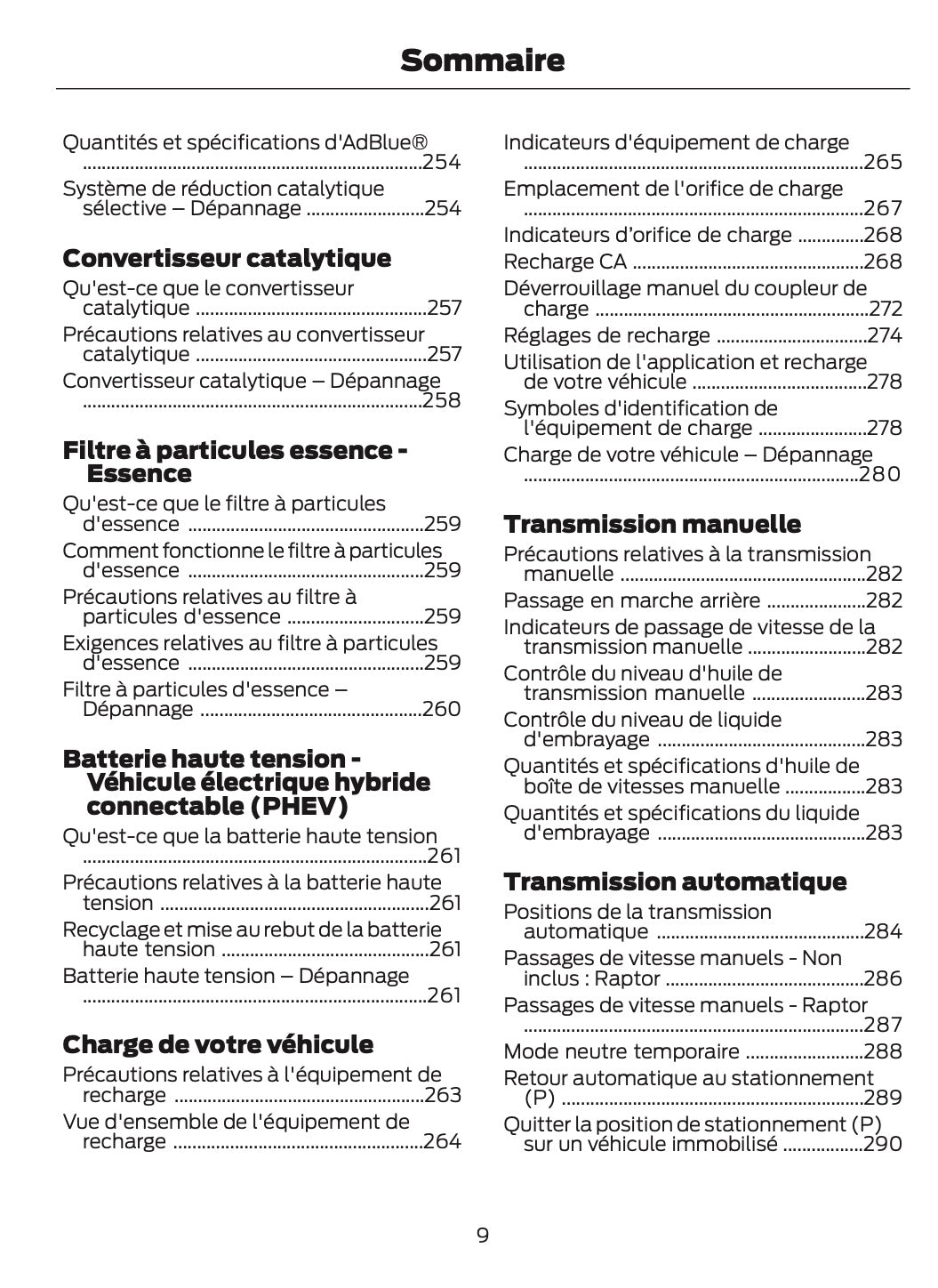 2024-2025 Ford Ranger Owner's Manual | French