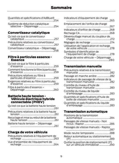 2024-2025 Ford Ranger Owner's Manual | French