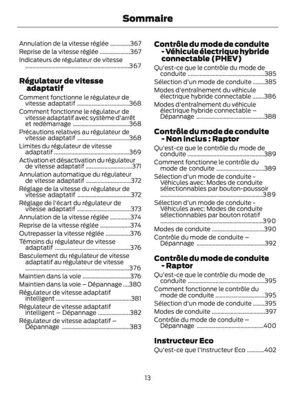 2024-2025 Ford Ranger Owner's Manual | French