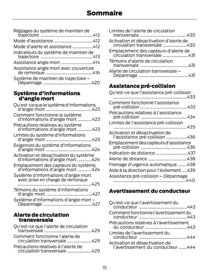 2024-2025 Ford Ranger Owner's Manual | French