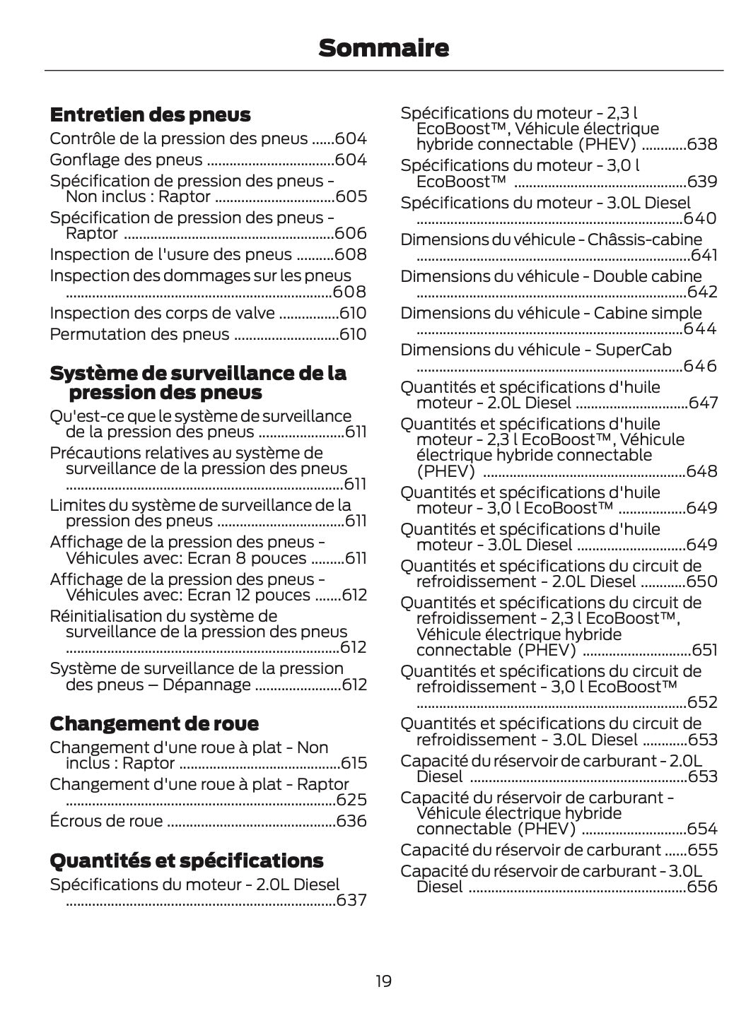 2024-2025 Ford Ranger Owner's Manual | French