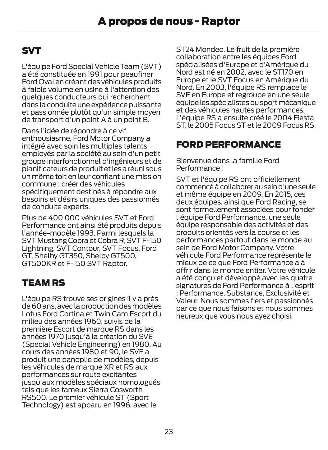 2024-2025 Ford Ranger Owner's Manual | French