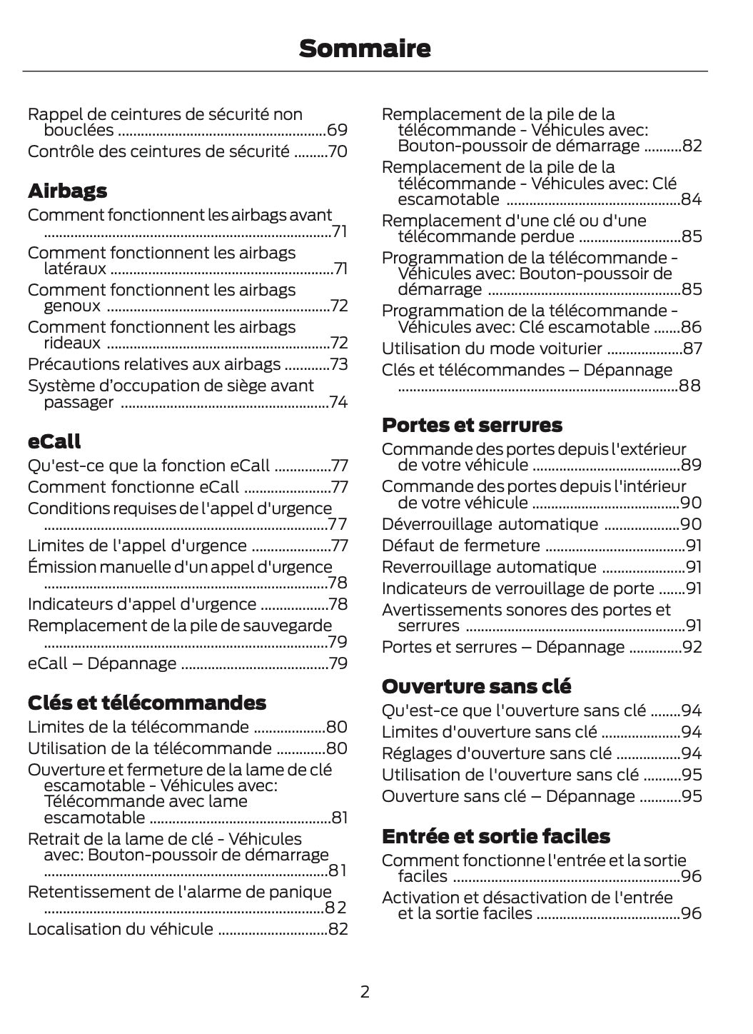 2024-2025 Ford Ranger Owner's Manual | French