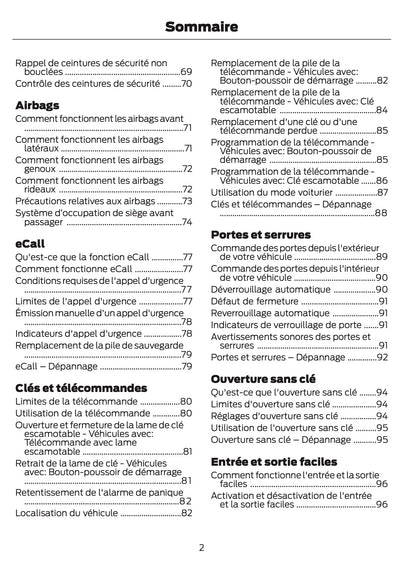 2024-2025 Ford Ranger Owner's Manual | French