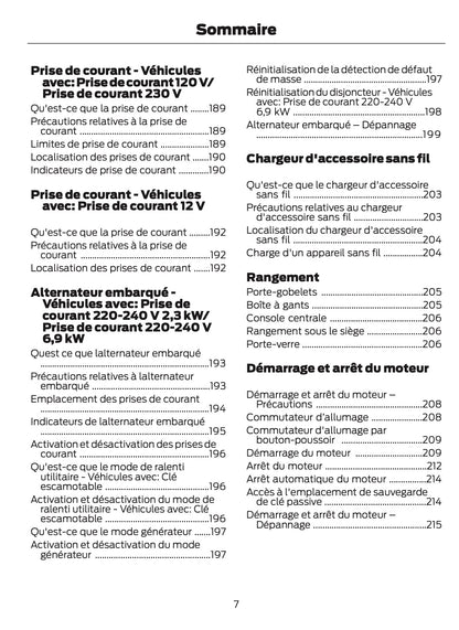 2024-2025 Ford Ranger Owner's Manual | French