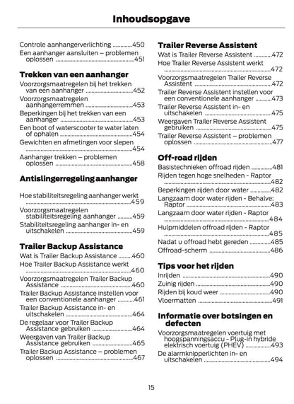 2024-2025 Ford Ranger Gebruikershandleiding | Nederlands