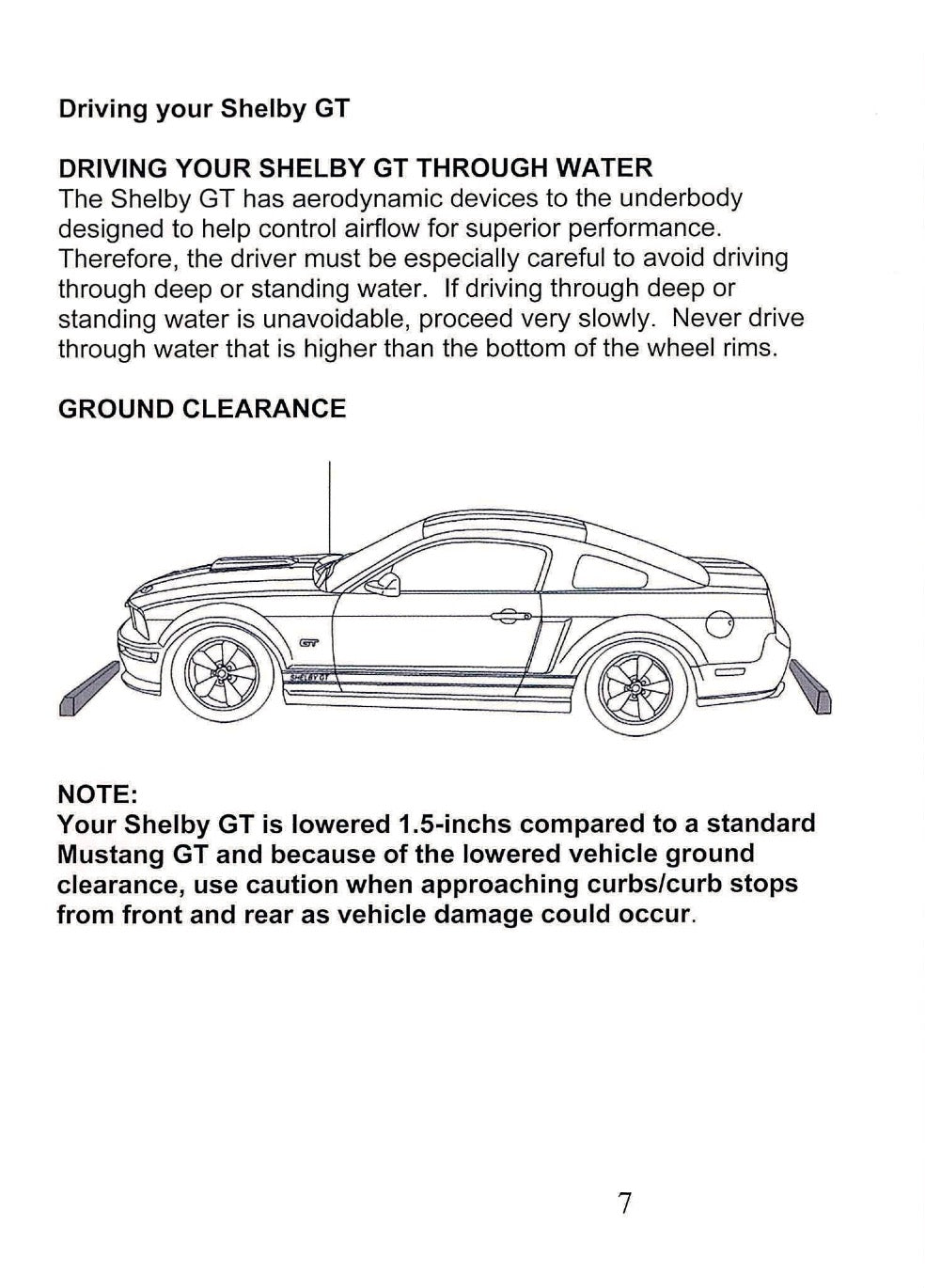 2006 Ford Shelby GT Owner's Manual Supplement | English