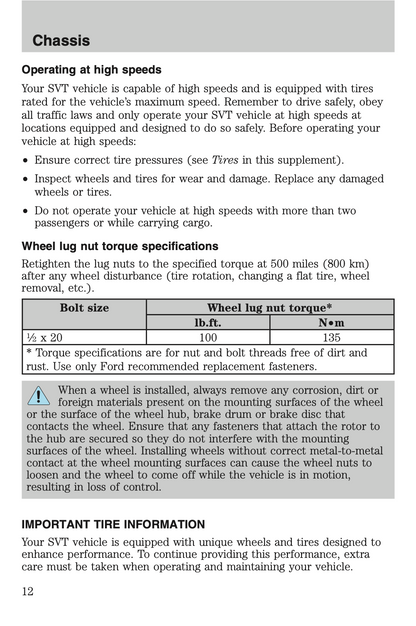 2008 Ford Shelby GT500 Owner's Manual Supplement | English