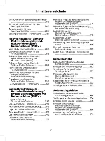 2024 Ford Tourneo Custom/Transit Custom Bedienungsanleitung | Deutsch