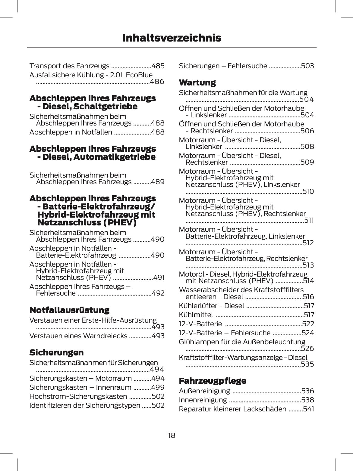 2024 Ford Tourneo Custom/Transit Custom Bedienungsanleitung | Deutsch