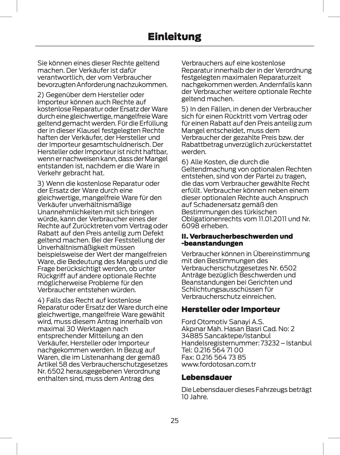 2024 Ford Tourneo Custom/Transit Custom Bedienungsanleitung | Deutsch