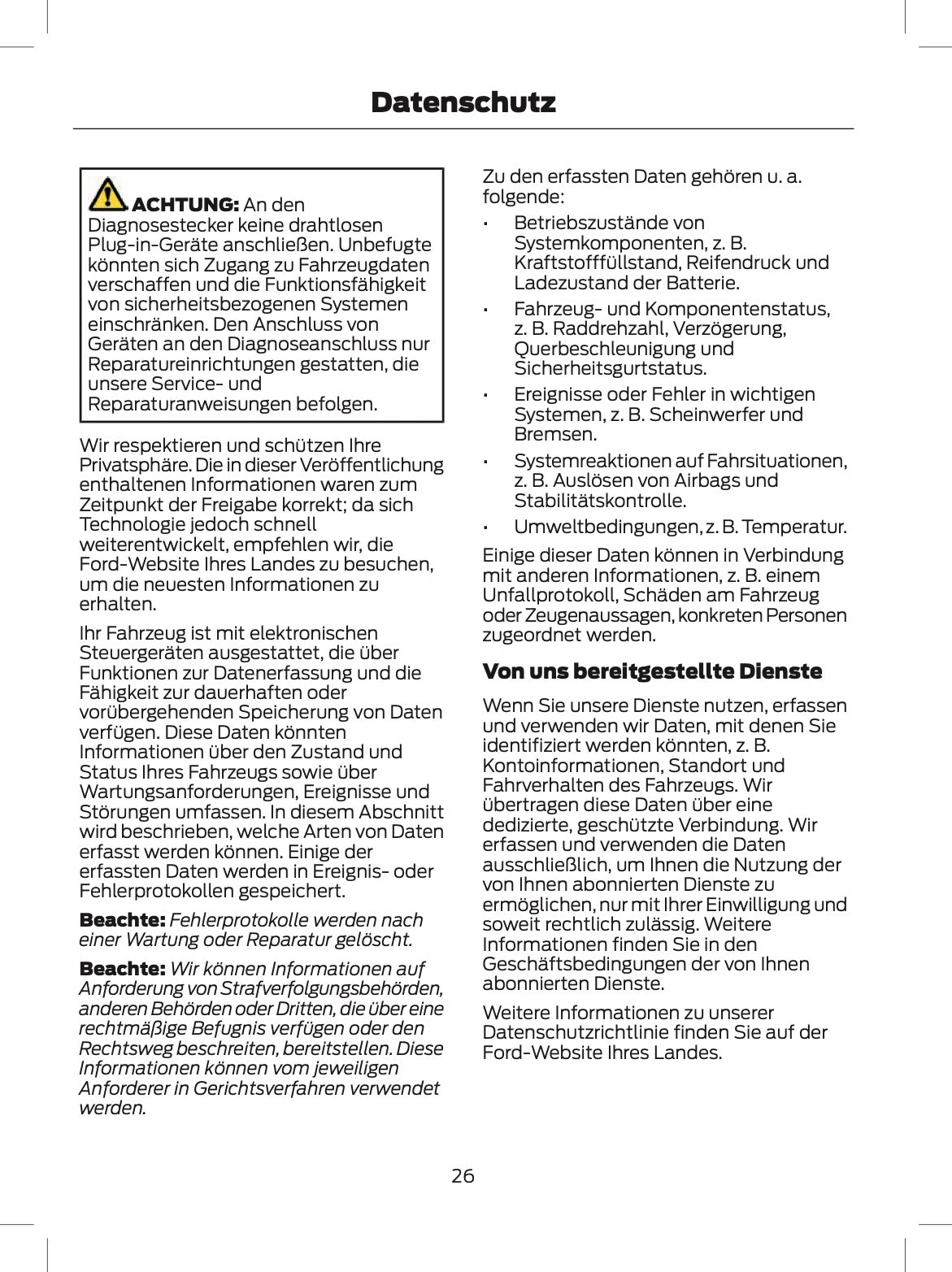 2024 Ford Tourneo Custom/Transit Custom Bedienungsanleitung | Deutsch