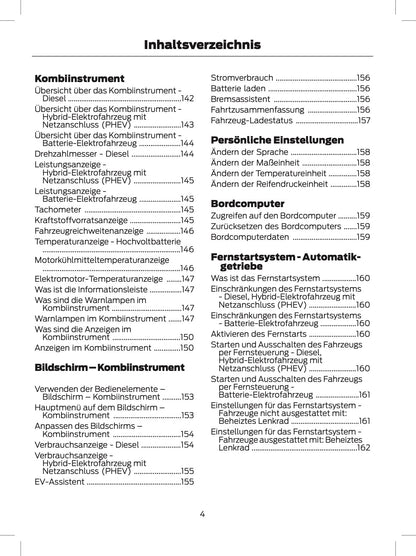 2024 Ford Tourneo Custom/Transit Custom Bedienungsanleitung | Deutsch