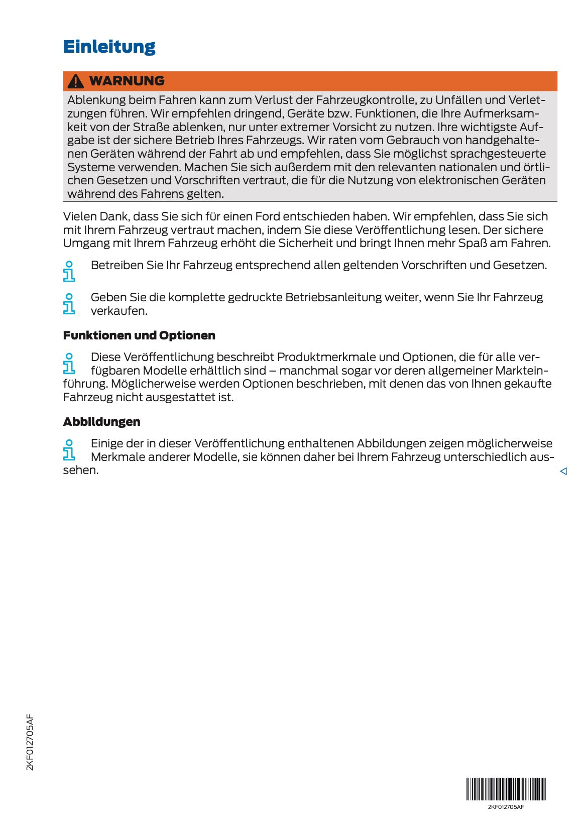 2024-2025 Ford Tourneo Connect/Transit Connect Owner's Manual | German