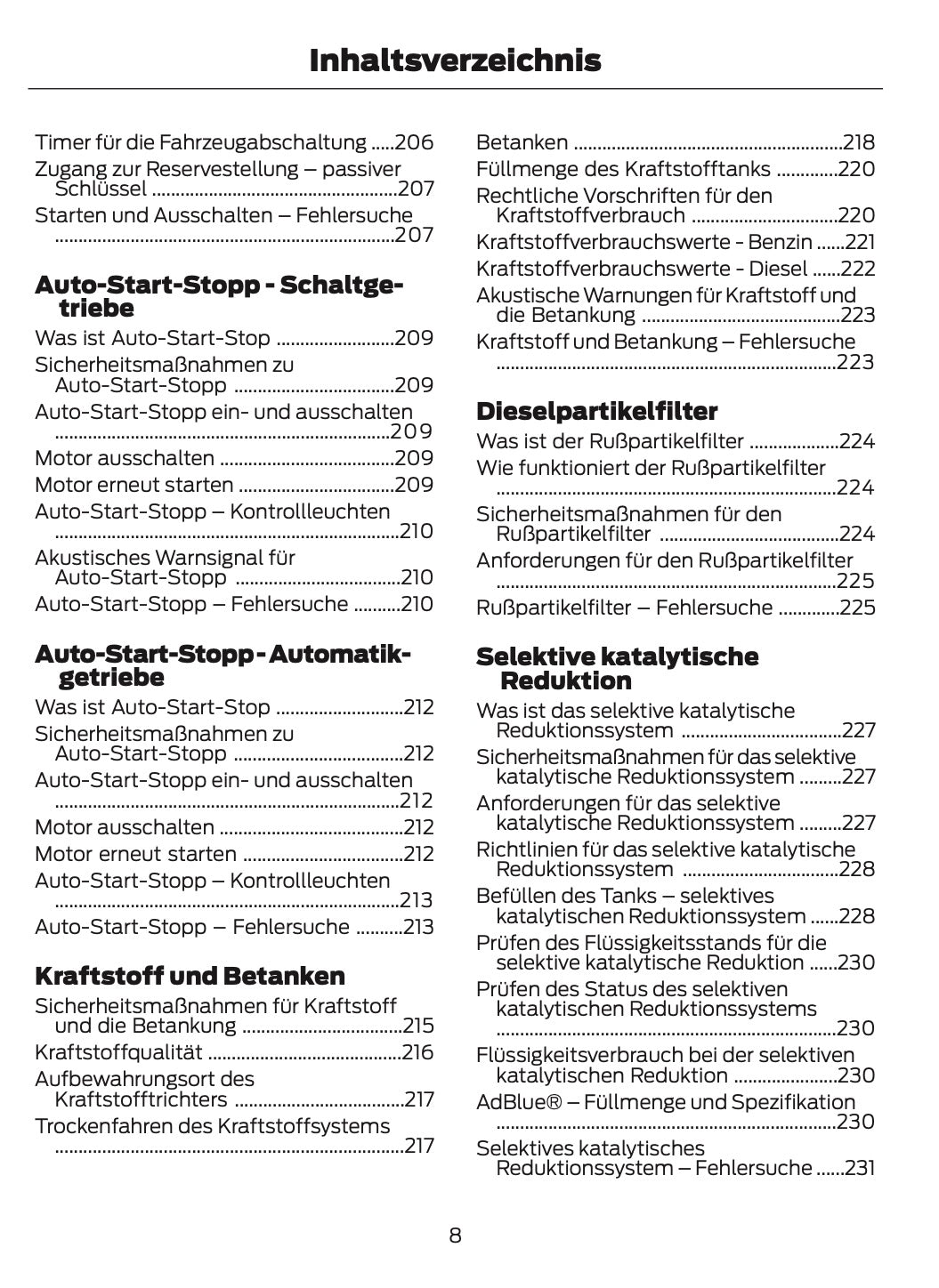 2024-2025 Ford Tourneo Courier/Transit Courier Bedienungsanleitung | Deutsch