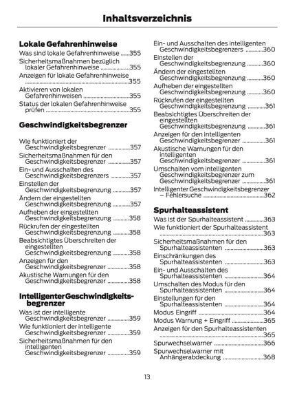 2024-2025 Ford Tourneo Courier/Transit Courier Bedienungsanleitung | Deutsch