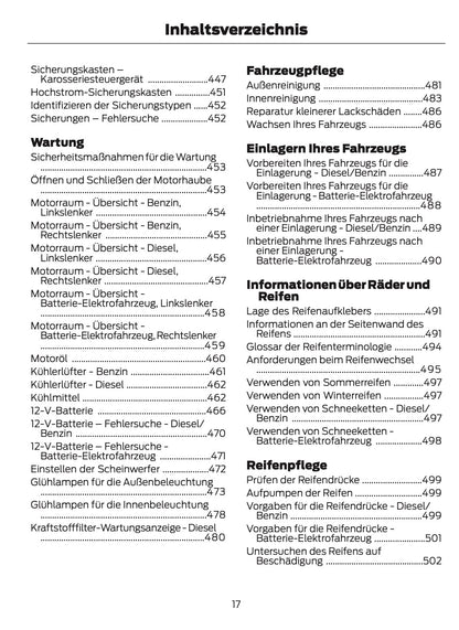 2024-2025 Ford Tourneo Courier/Transit Courier Bedienungsanleitung | Deutsch