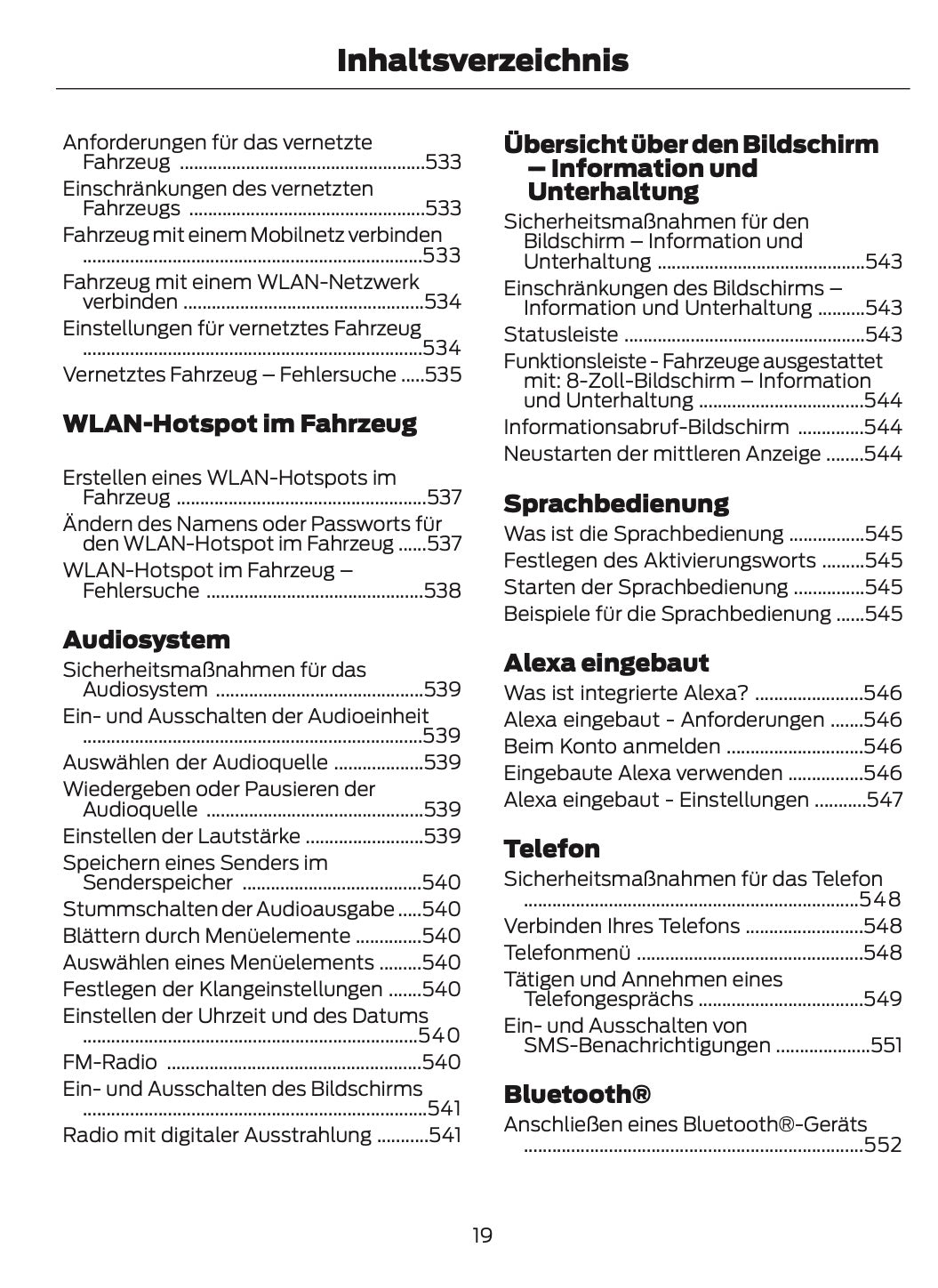 2024-2025 Ford Tourneo Courier/Transit Courier Bedienungsanleitung | Deutsch