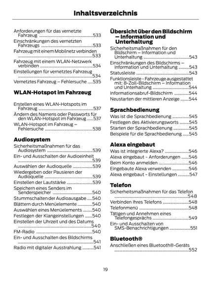 2024-2025 Ford Tourneo Courier/Transit Courier Bedienungsanleitung | Deutsch