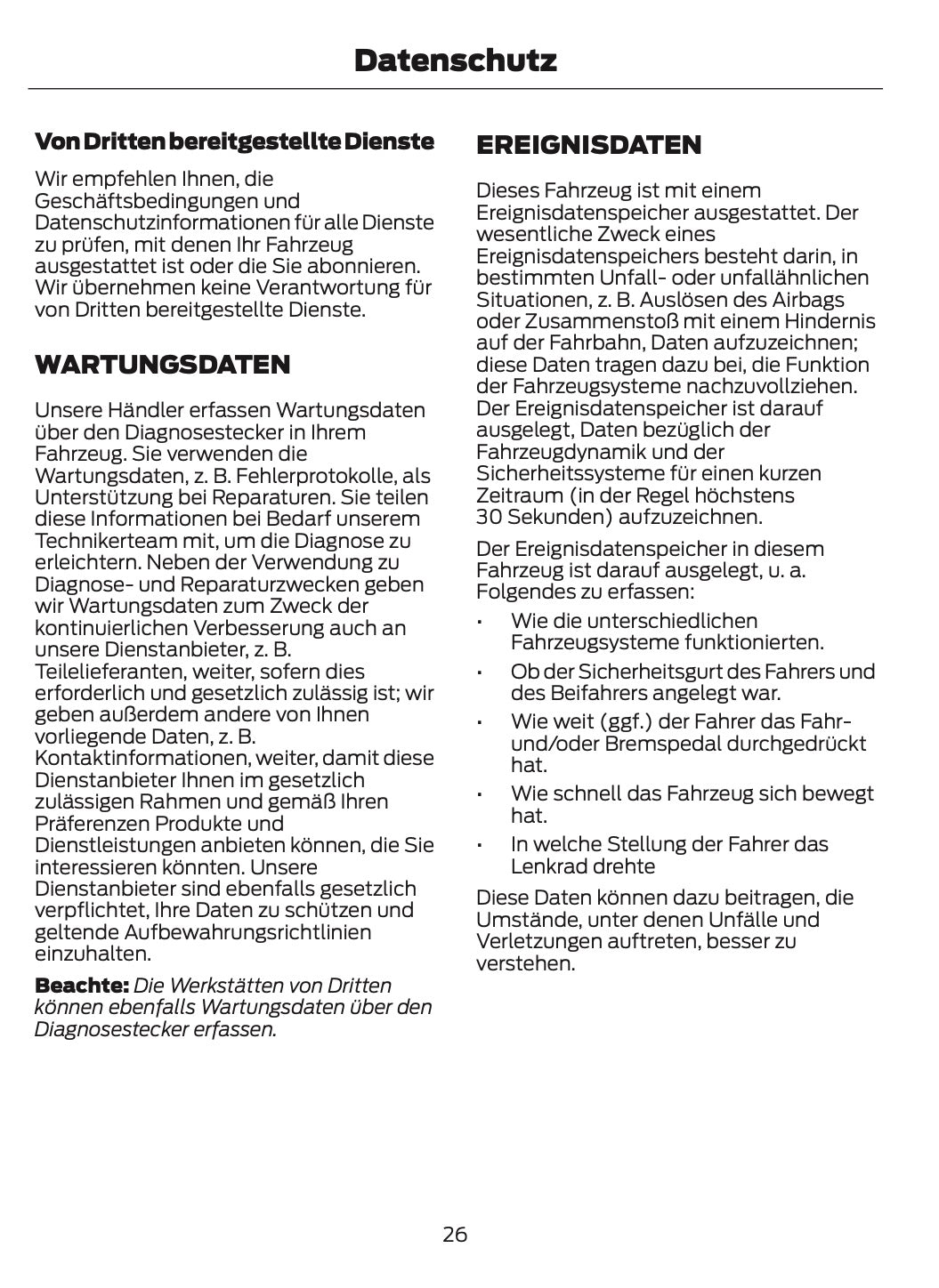 2024-2025 Ford Tourneo Courier/Transit Courier Bedienungsanleitung | Deutsch