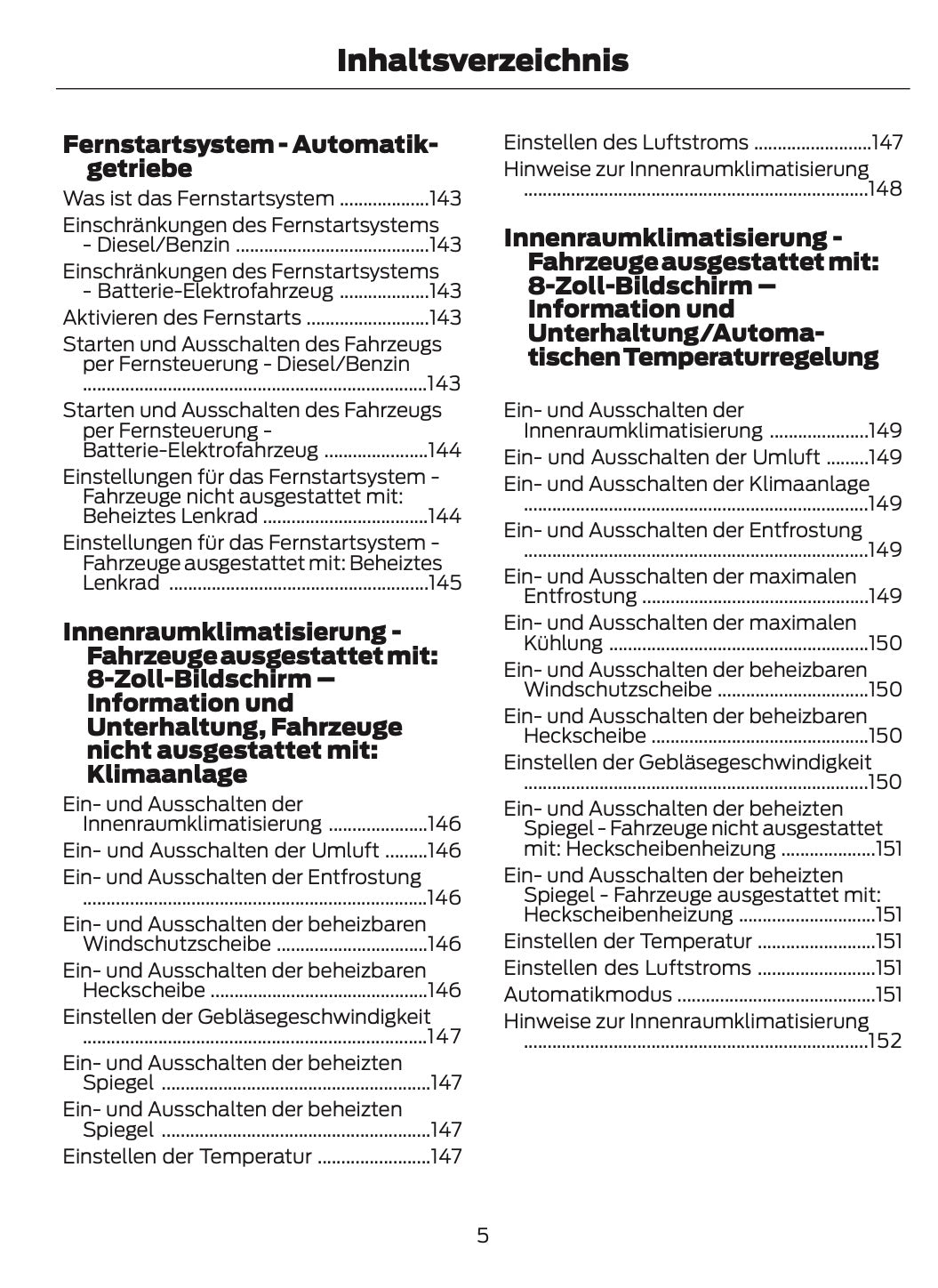 2024-2025 Ford Tourneo Courier/Transit Courier Bedienungsanleitung | Deutsch